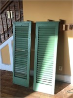 Pair of green shutters