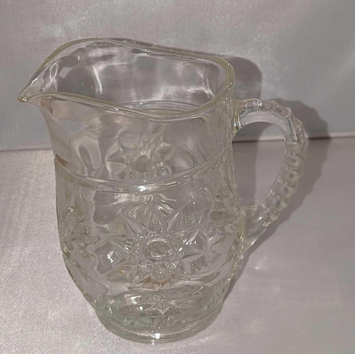 Sunburst Anchor Hocking Small Glass Pitcher