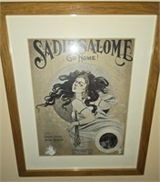 Framed Sadie Salome Go Home Print