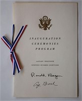 Inauguration Program signed by Ronald Reagan & Geo