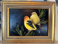 Sharon Rajnus signed Bird painting