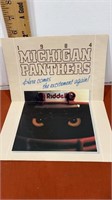 Michigan Panthers football pamphlet signed