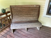 High back Wooden bench Sizes in pics