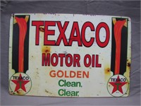 Retro Texaco Motor Oil Advertisement Sign
