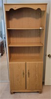 BOOKCASE W/STORAGE BASE - 28" X 12" X 72"