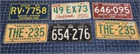 T2 6pc license plates: MI 65 & 69, AZ 73 (pair),