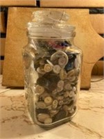 Quart Jar Full of Buttons