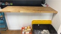 6ft x3ft Butcher Block Counter Top Sales Table.