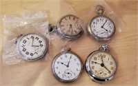 5 ASSORTED POCKET WATCHES