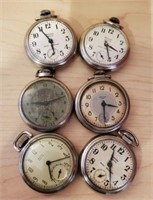 6 WESTCLOX POCKET WATCHES