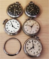 5 WESTCLOX POCKET WATCHES