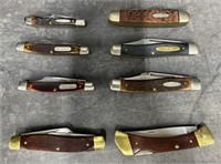 (J) Lot Of 8 Pocket Knifes: Craftsman & Old Crafty