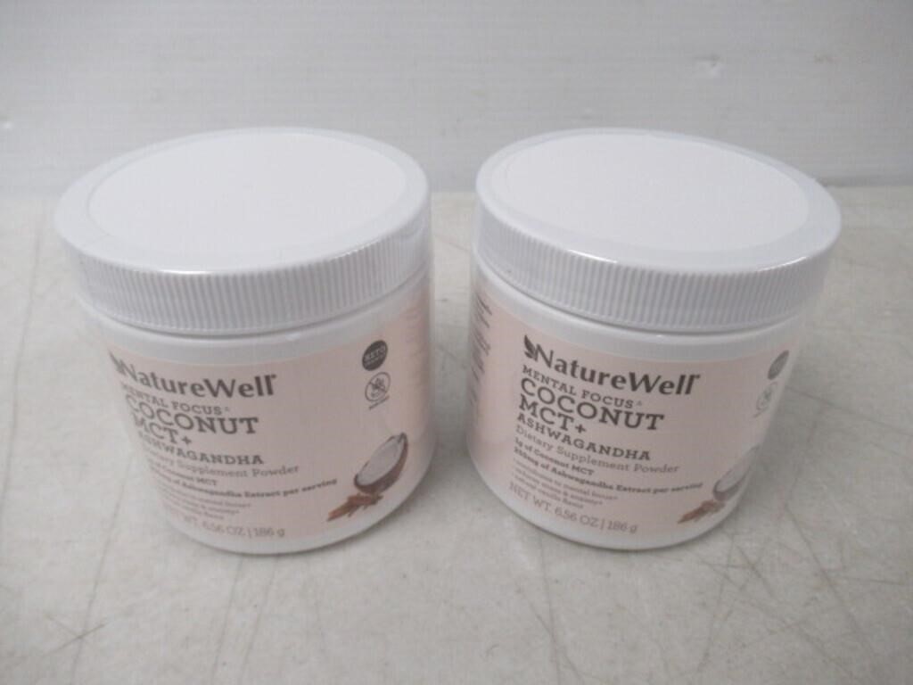 (2) "As Is" NatureWell Mental Focus Coconut MCT +