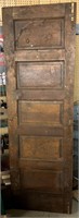 Antique 27 1/2x 84 5 Panel Door