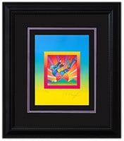 Peter Max- Original Lithograph "Cosmic Flyer on Bl