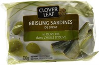 Brisling Sardines in Olive Oil 106g-Clover Leaf