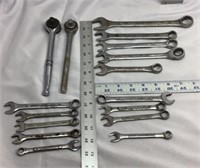 F10) FOURTEEN ASSORTED WRENCHES, VARIOUS SIZES