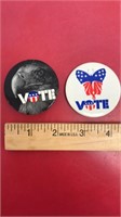 1971 Slater Vote Pin Backs-2 Political buttons