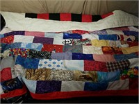 Horse Handsewn Quilt W/Checker Board