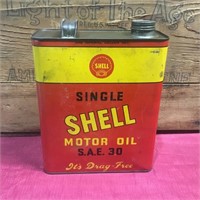 Shell Single 30 Motor Oil Imperial Gallon Tin