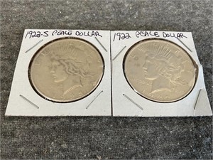 1922 and 1923-S Peace Dollars