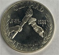 1988 Olympic Real Silver Liberty Coin