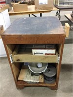 Garage shelf/cart with contents (30” tall x 20”