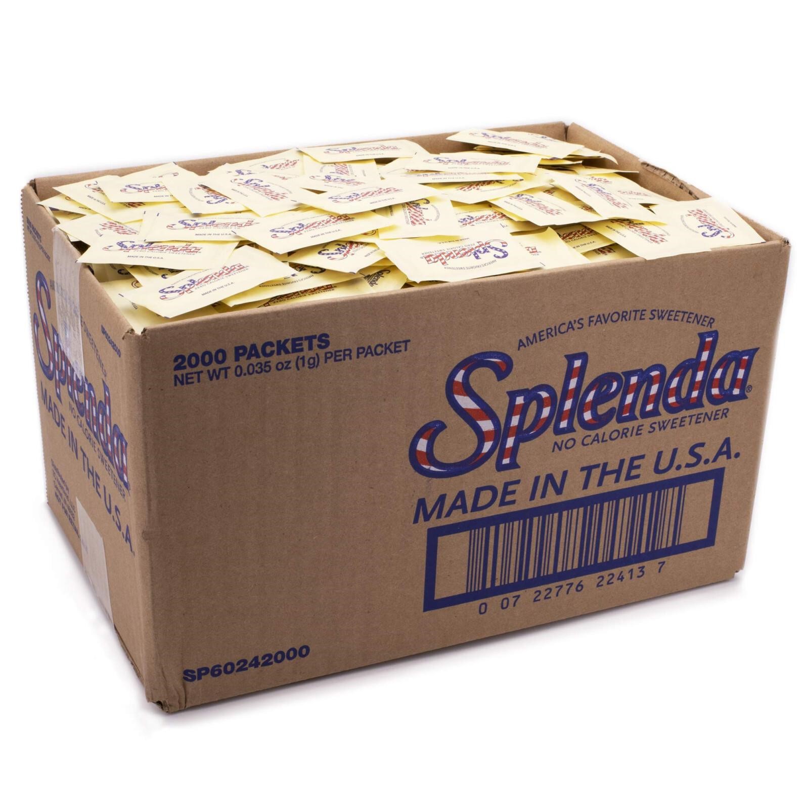 SPLENDA Zero Calorie Sweetener, 2000 Count Packets