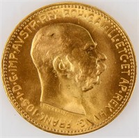 Coin 1915 Austria 20 Coronas Gold Coin