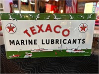 17 x 34” Metal Embossed Texaco Marine Sign