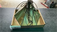 Leaded Glass Swag Lamp 14” Base