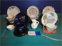 Assorted Plate and Teacup Sets with Stands