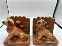 Chalk dog bookends