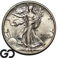 1935 Walking Liberty Half Dollar, Nice Coin