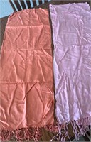 Two Beautiful 100% Viscose (Rayon) Scarves