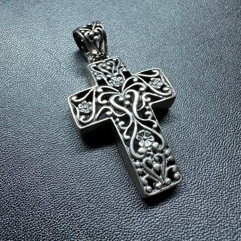 Sterling Silver Filigree Cross Pendant