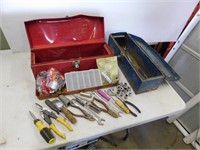 Two tool boxes with misc tools
