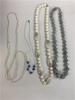 (4) Costume Jewelry Faux Pearl necklaces, one