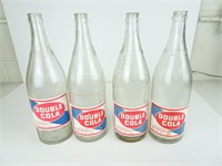 4 Vintage 32oz Double Cola Bottles