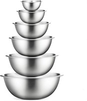 FineDine Steel Mixing Bowls Set of 6