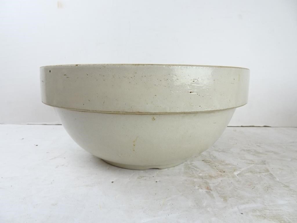 12" Antique Stoneware Crockery Bowl