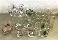 Christmas glassware