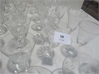 Cornflower Glasses - 5 Sets / 28 Pieces