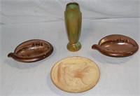 4 PCS. OF VTG. FRANKOMA POTTERY