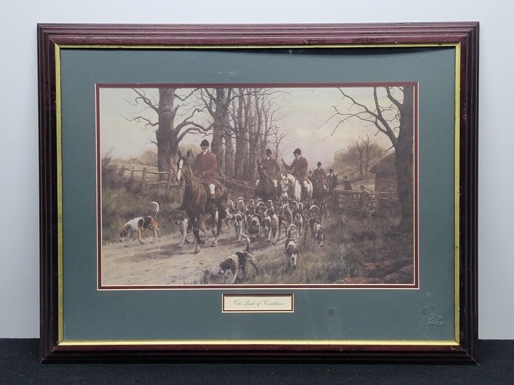 THE PINK OF CONDITION Print by G. Wright, Fox Hunt