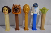 5 pcs Star Wars PEZ Candy Dispensers