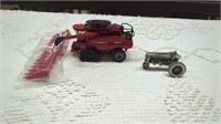 9120 CASE COMBINE AND A CAST PEWTER FARMALL