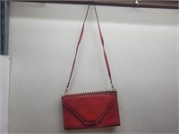 Vintage Cuir Vertible Genuine Leather Red Purse