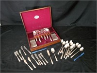 ONEIDA STERLING (HEIRESS) SILVERWARE SET & CASE