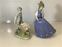 Lladro porcelain girl & Nadal porcelain boy, girl